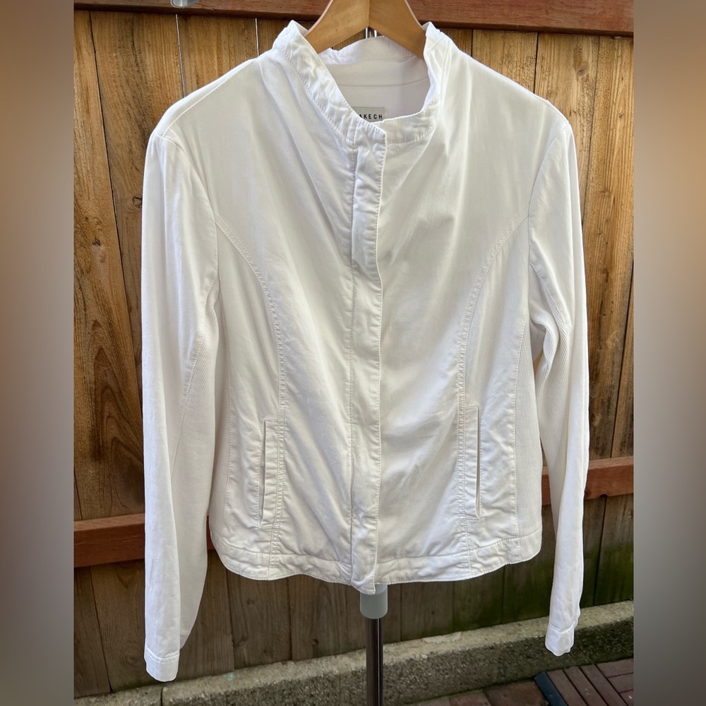 Chic Women's Marrakech White Moto Jacket